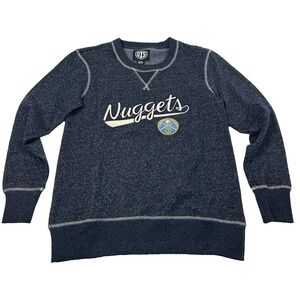Denver Nuggets Women's Size Medium Sweatshirt Long Sleeve Pullover Front Graphic